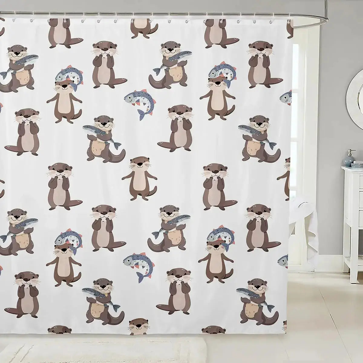 Kawaii Corgi Shower Curtain Kids Cute Dog Puppy Bath Curtain Girls Boys Women Men Buffalo Check Grid Geometric Bathroom Shower from PriceLows™