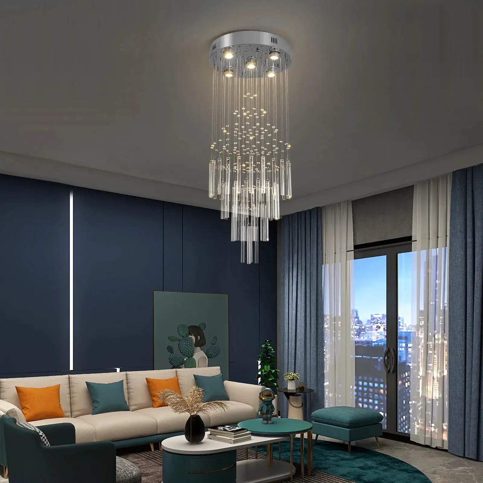 VETRULUS Crystal Ceiling Chandelier Luxury Home Decor Living Room Bedroom Pendant Lights Lustre Lighting Fixture Ceiling Lamps from PriceLows™