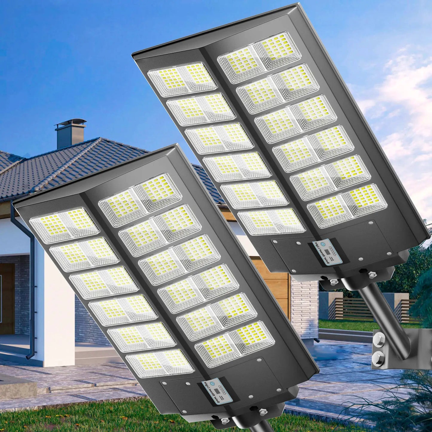 2-Pack 5000W Solar Street Lights Outdoor,Solar Flood Light Motion Sensor and Remote Control,Garden Decoration Gardening Lights from PriceLows™
