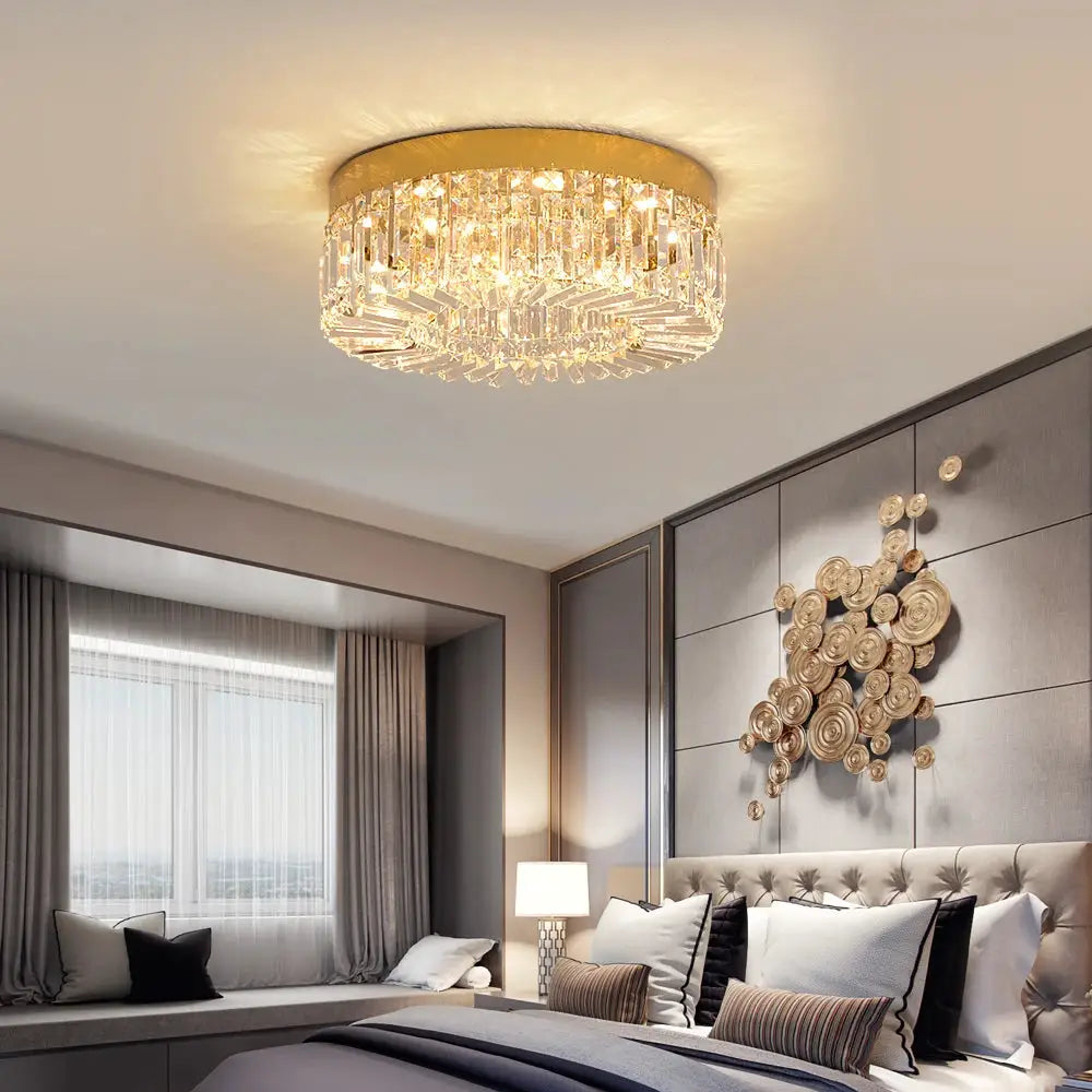 Crystal Ceiling Lamp Living Room Gold Luxury Modern Chandeliers Decoration Led Ceiling Lights Lighting Fixture Diameter 40 50cm from PriceLows™