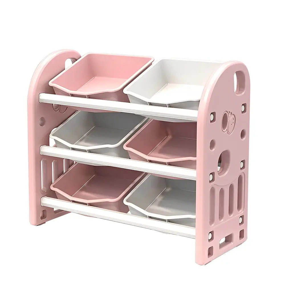 Kids Toy Storage Organizer with 6 Bins, Multi-functional Nursery Organizer Kids Furniture Set Toy Storage Cabinet Unit with HDPE from PriceLows™
