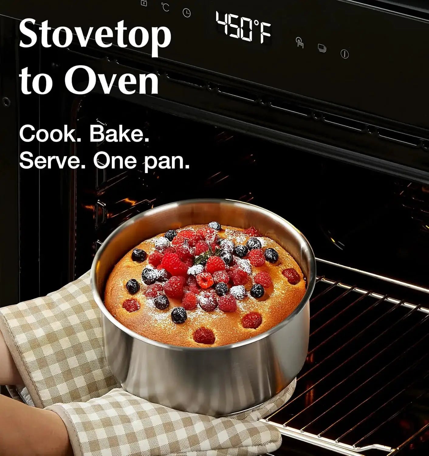 Stainless Steel Cookware Set, 18/10 Stainless Steel Pots and Pans Set 11PCS, Detachable Handle Pots and Pans for Easy Storage from PriceLows™