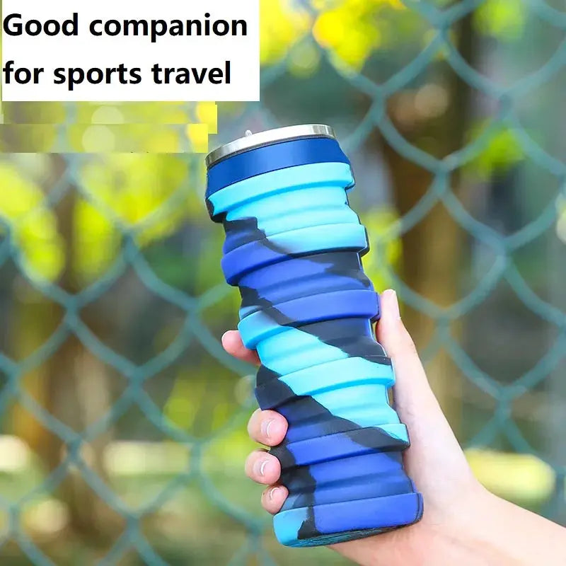 480ML Retractable Silicone Water Bottle Collapsible Cup Outdoor Travel Sport Drink Bottle YDSH03 from PriceLows™