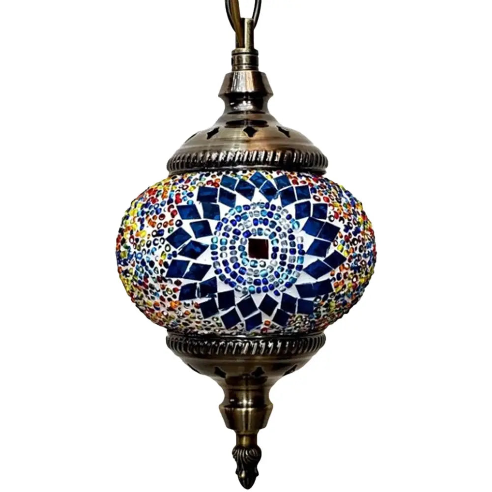 Mosaic Pendant Light Turkish Moroccan Mosaic Hanging Ceiling Lamp E27 Restaurant Club Single Head Chandelier for Bar Home Hotel from PriceLows™