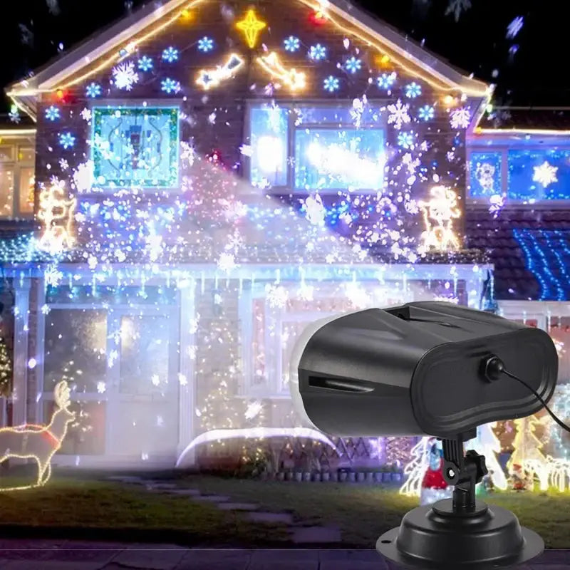 LED Snowflake Projector Light | 360 Beam Angle | Outdoor Waterproof