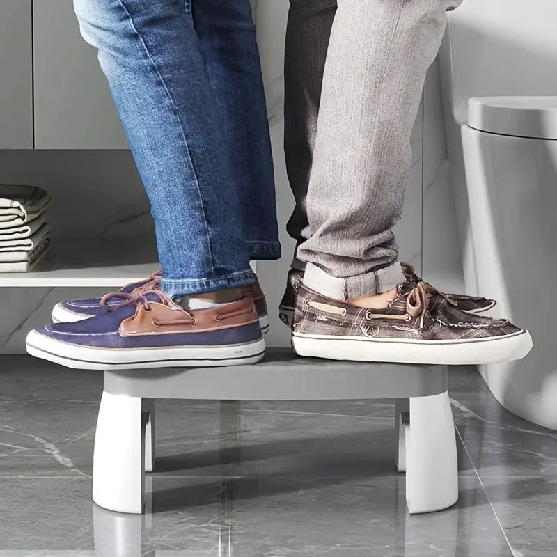 Adjustable Non-Slip Squat Stool for Toilet, Bathroom Step Stool with Anti-Skid Base - Portable & Space-Saving for Home/Travel from PriceLows™
