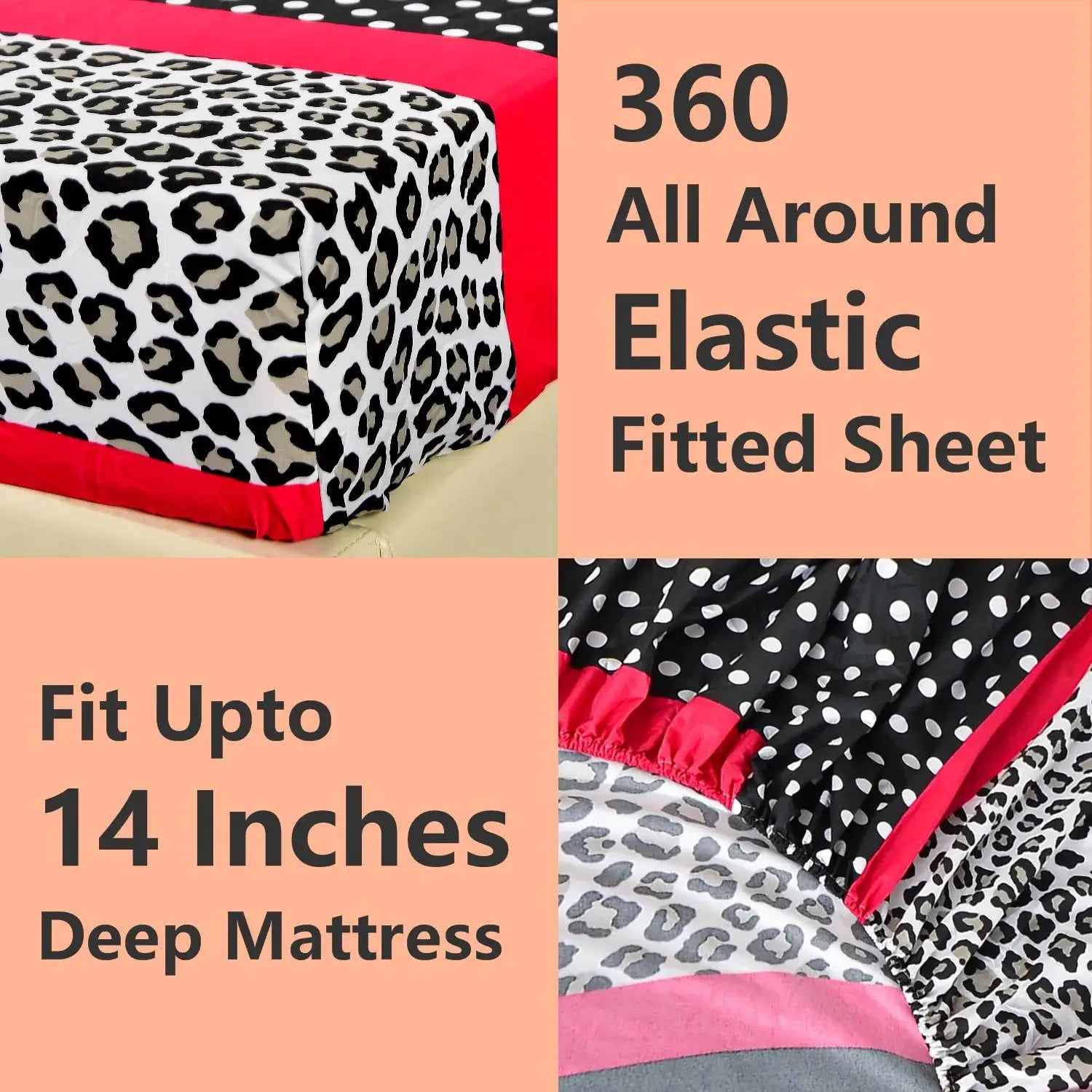 us4/6pcs Printed Microfiber Bed Sheet Set – Easy Care, Lightweight, Breathable, and Soft - 14 inches Deep Pocket - Patchwork Patterned - Twin, Full, Queen and Kingd from PriceLows™