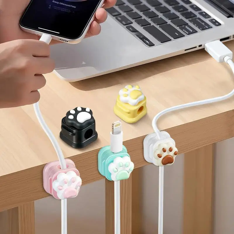 Desktop Cute Cable Organizers Holder Clips Desk Tidy Organiser Self Adhesive Cable Management Office Wire Cord Holder from PriceLows™