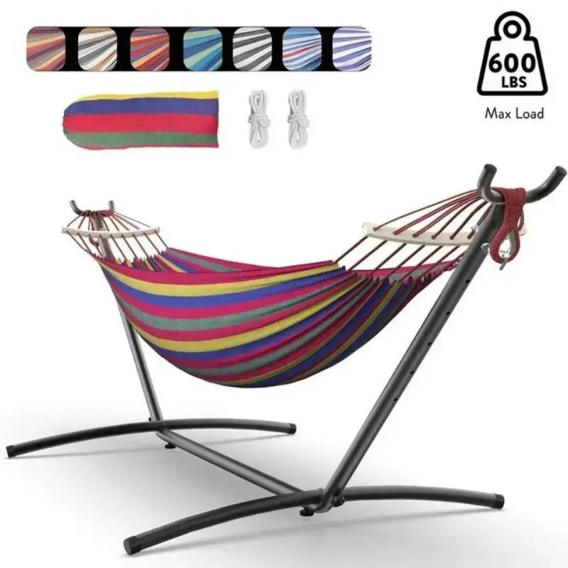 Gyroor Adjustable Stand Hammock - 600lb Capacity Stylish Hammock Bed with Storage Bag for Outdoor Relaxation from PriceLows™