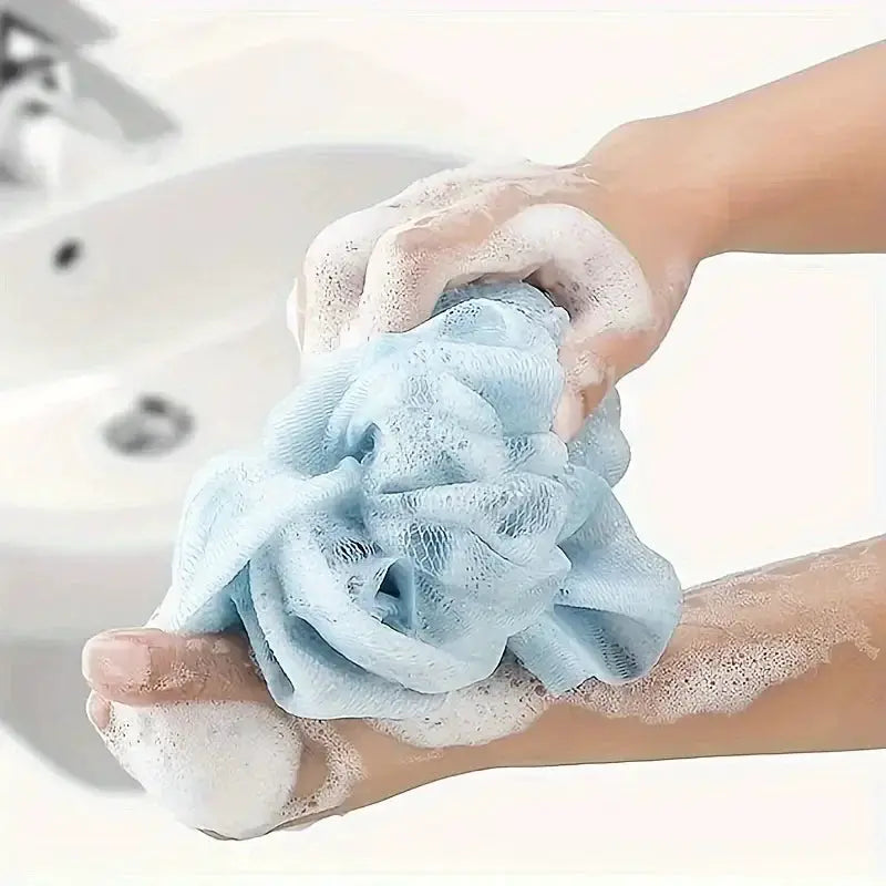 Bath Exfoliating Set | 3-Piece | Gloves, Flower, Scrubber | Bathing Accessories