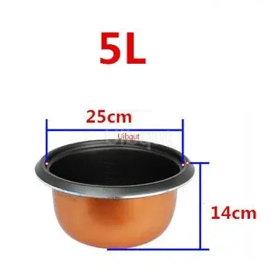 Rice Cooker Inner Pot | 304 Stainless Steel | Nonstick | Universal Fit