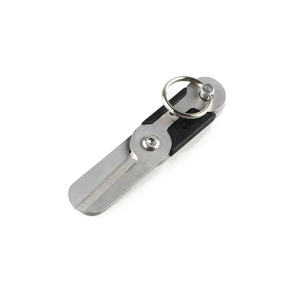 Mini Survival Spring EDC Scissor Gadget Keychain Cutter Spring Gear Pocket Ring Fold Scissor Cut from PriceLows™