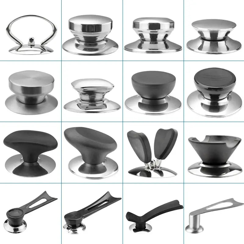 Lid Handle Knob Cover | Stainless Steel Plastic | Universal Fit | One Size