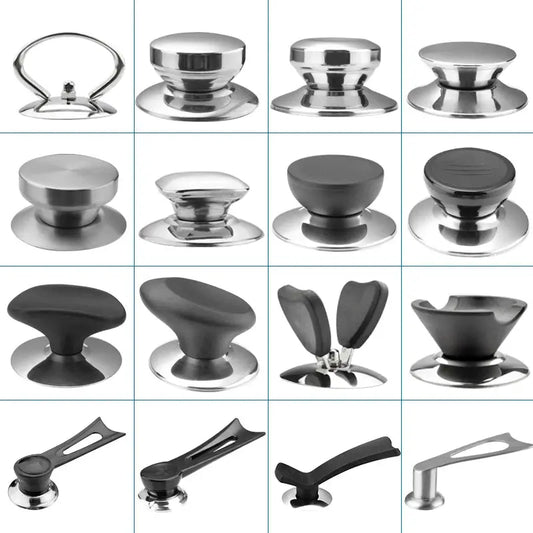 Lid Handle Knob Cover | Stainless Steel Plastic | Universal Fit | One Size