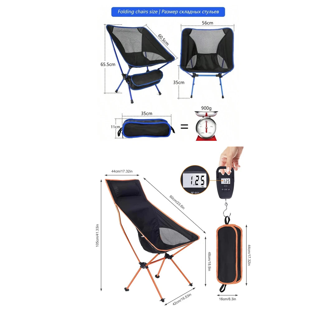 Folding Chair | Ultralight Aluminum | Detachable | 56x60.5x65.5 cm