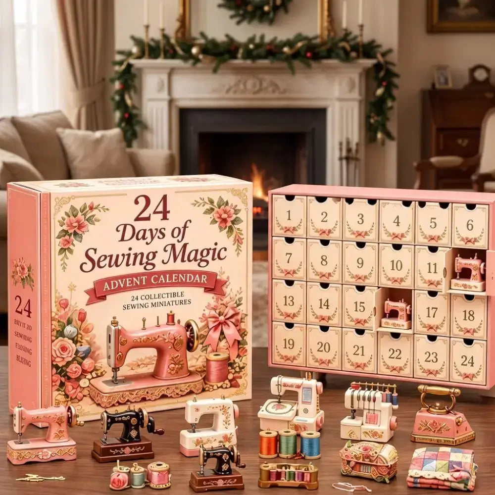 Christmas Advent Calendar | Angel Theme | 24 Day Pockets | Pink Acrylic