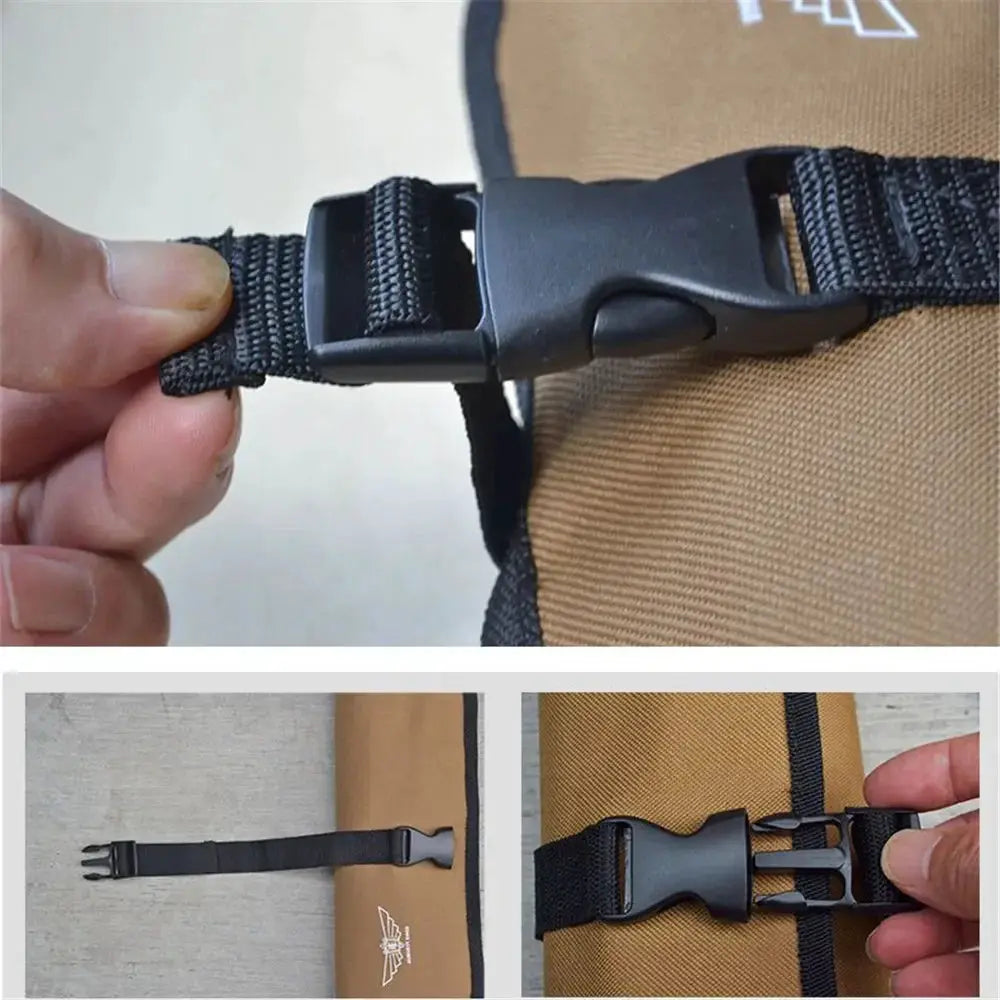 Oxford Cloth Roll Portable Pouch Bag Wrench Tool Foldable Spanner Hammer Camping Pocket Tool Storage Bag Toolkit with 8 Pockets from PriceLows™