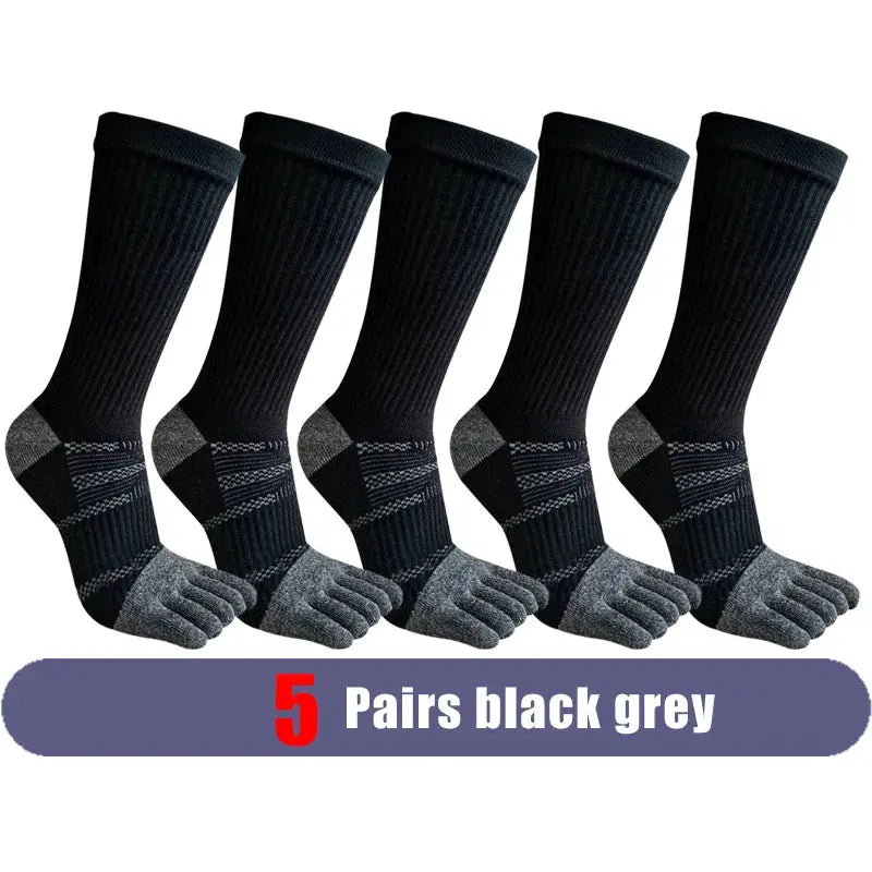 Compression Toe Socks | Cotton Blend | Crew Fit | Five Finger Design