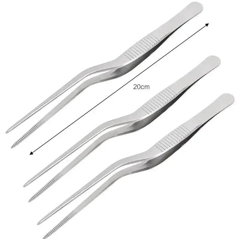 3/1Pcs Kitchen Tweezer Utensil BBQ Tweezer Food Clip Kitchen Bar Chief Tong Stainless Steel Portable for Picnic Barbecue Cooking from PriceLows™