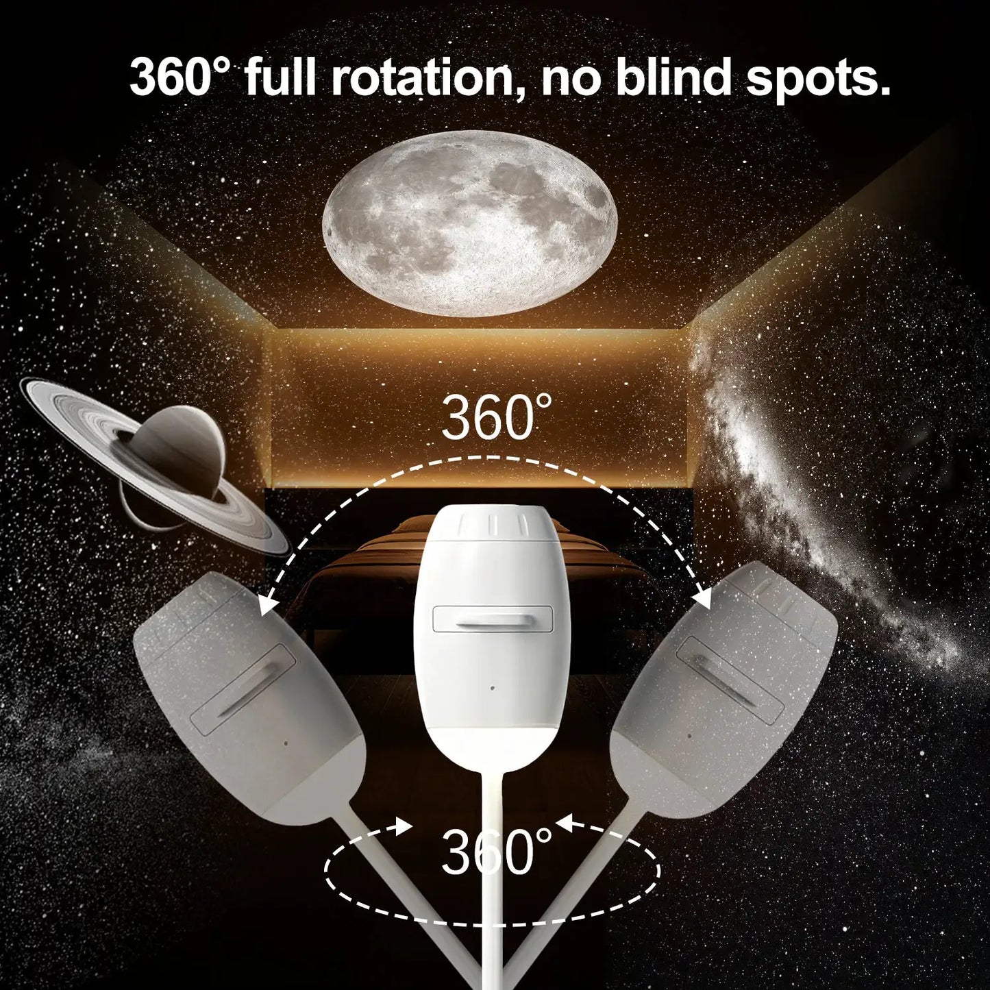 Galaxy Star Projector | 2 In 1 Night Light | Bedroom And Car Decoration | Mini