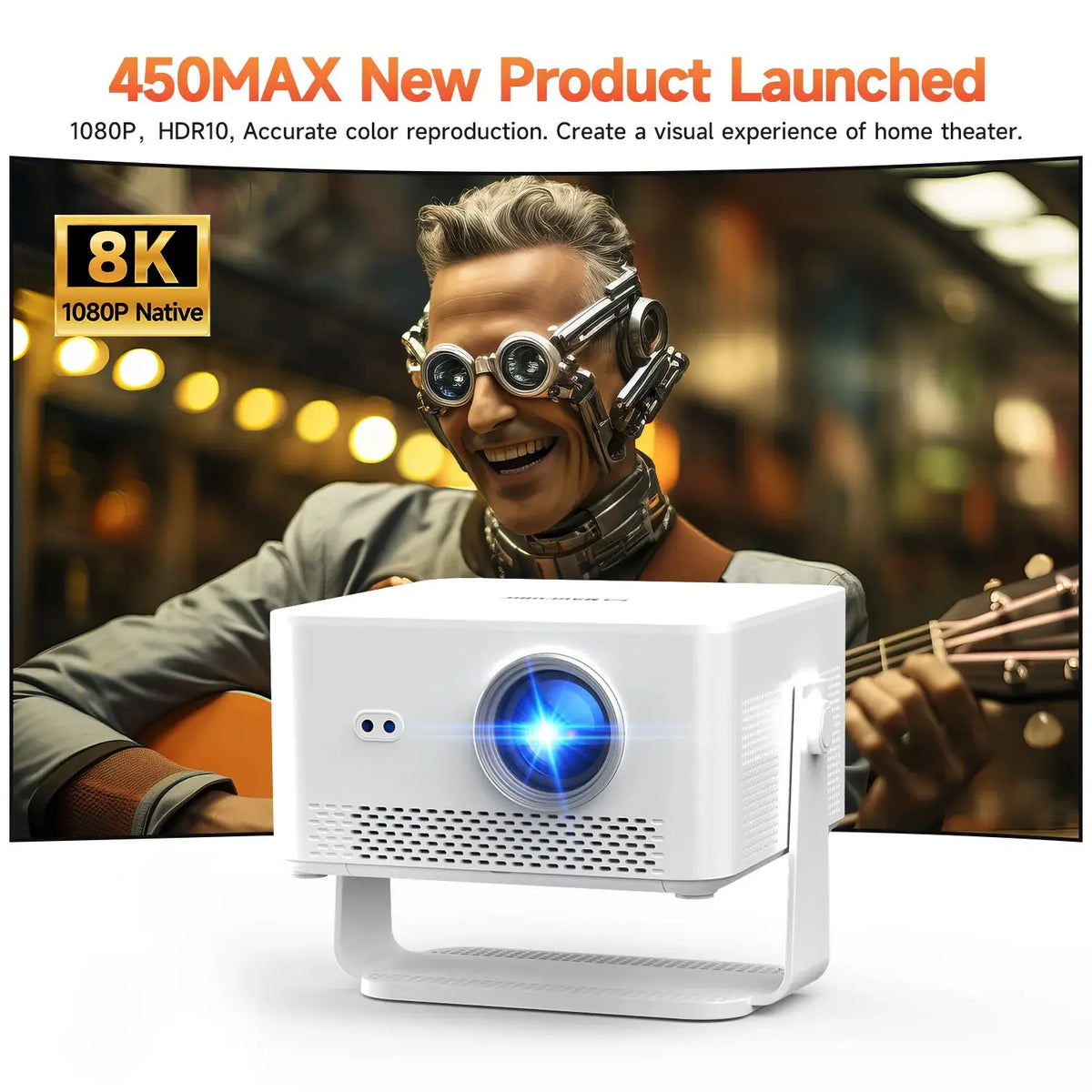 Portable Projector | 1100 Lumens | Auto Focus | Wifi 6