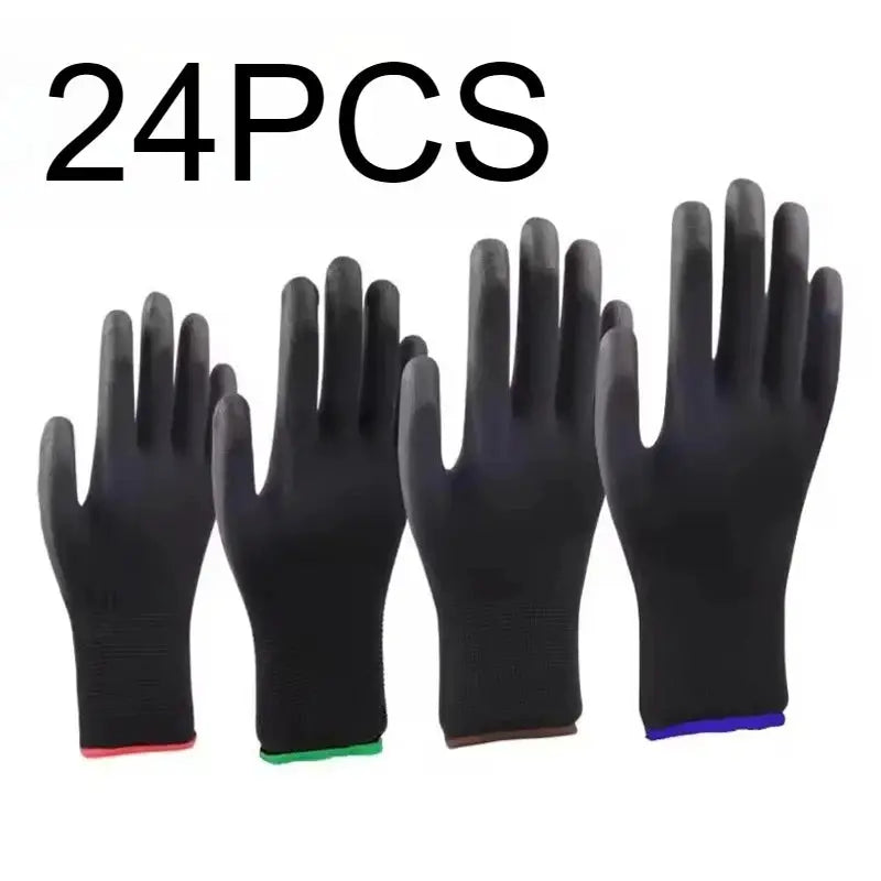 8/16/24PCS PU Coating Gloves Anti-Slip Wear-Resistant Nylon PU Gloves Durable Gardening Machinery Automotive Repair Tools from PriceLows™