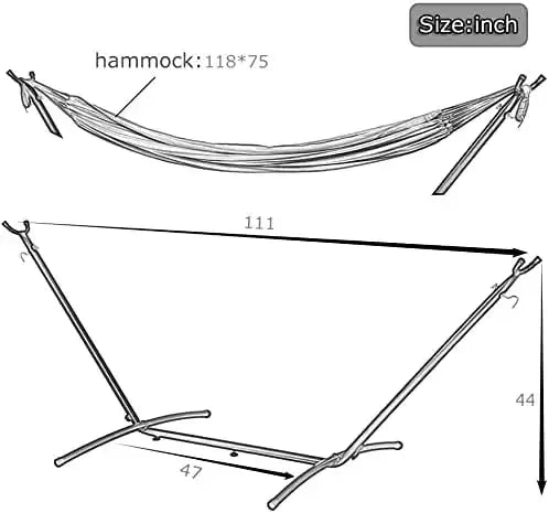 Portable Heavy Duty Steel Hammock Stand with Carrying Case for Outdoor and Indoor Use from PriceLows™
