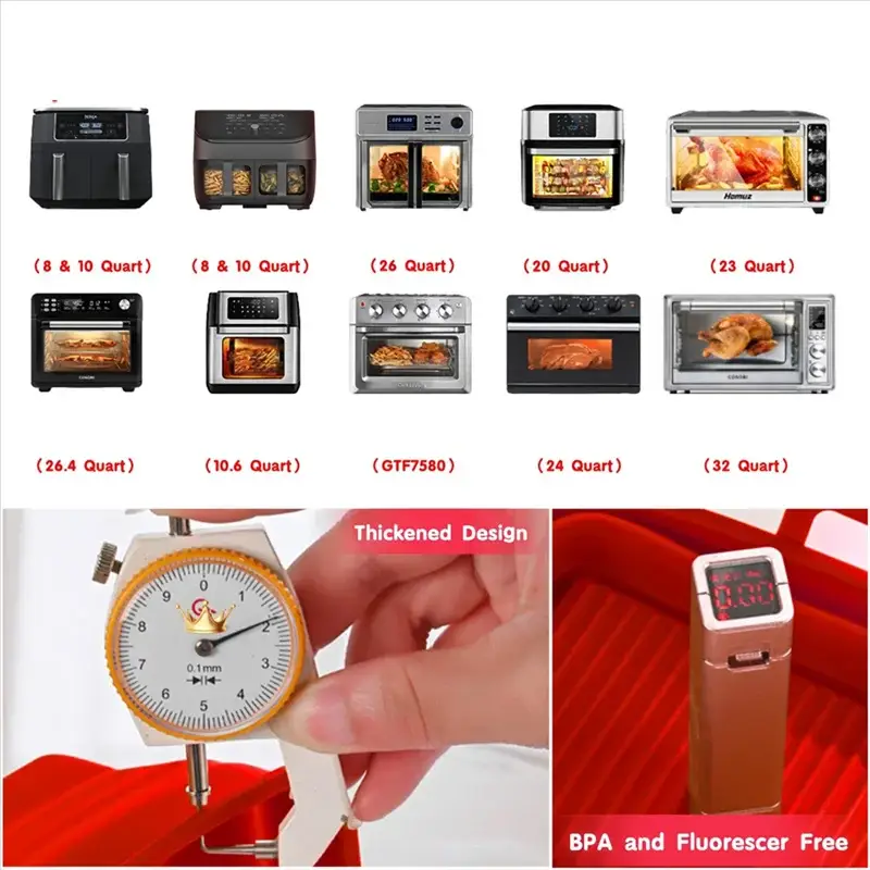 Air Fryer Liners | Collapsible Silicone | Ninja DZ201410 Compatible | DZ201410