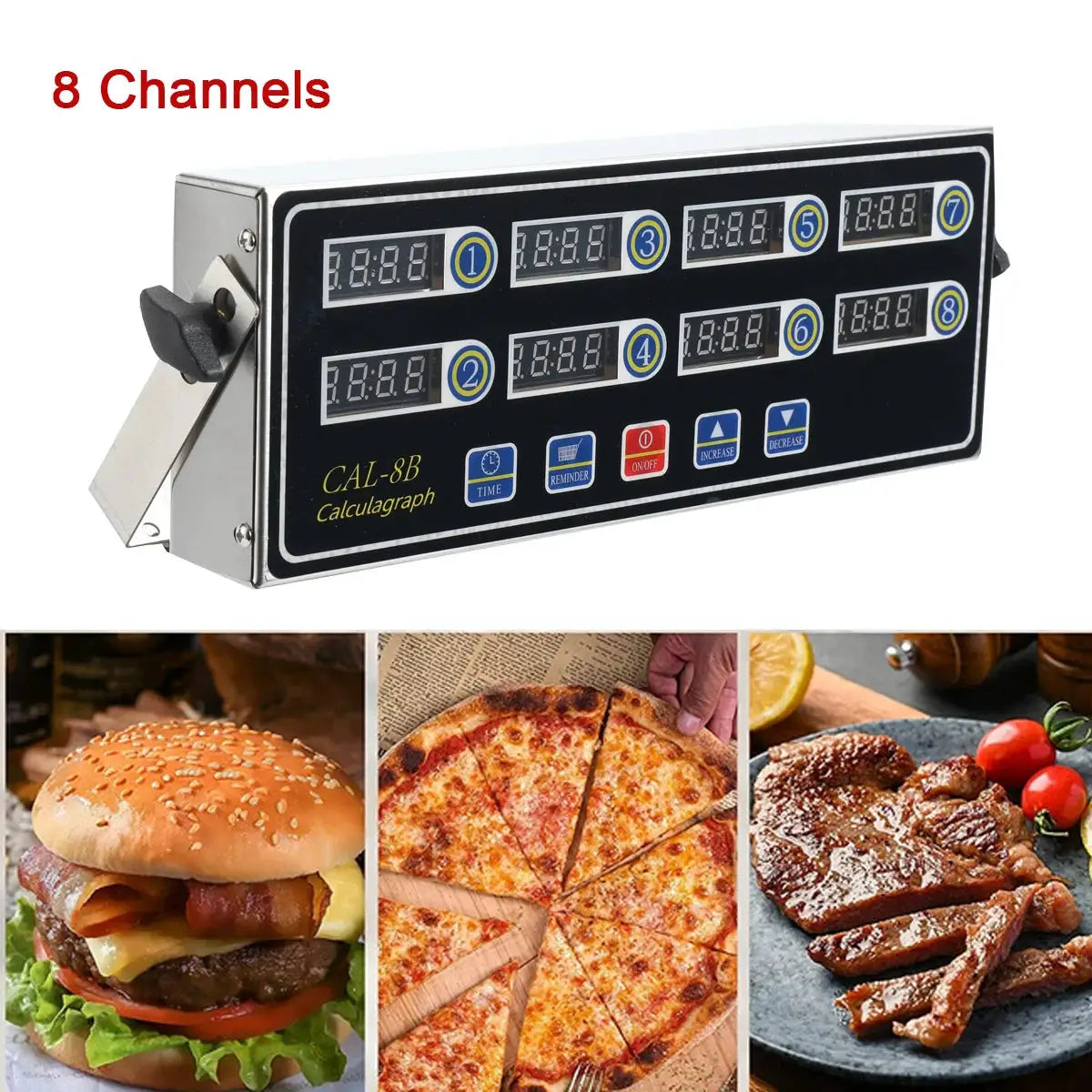 8-Channel Digital Kitchen Timer Portable Calculagraph Digital Timer Loud Alarm Reminder Cooking Timing Commercial from PriceLows™