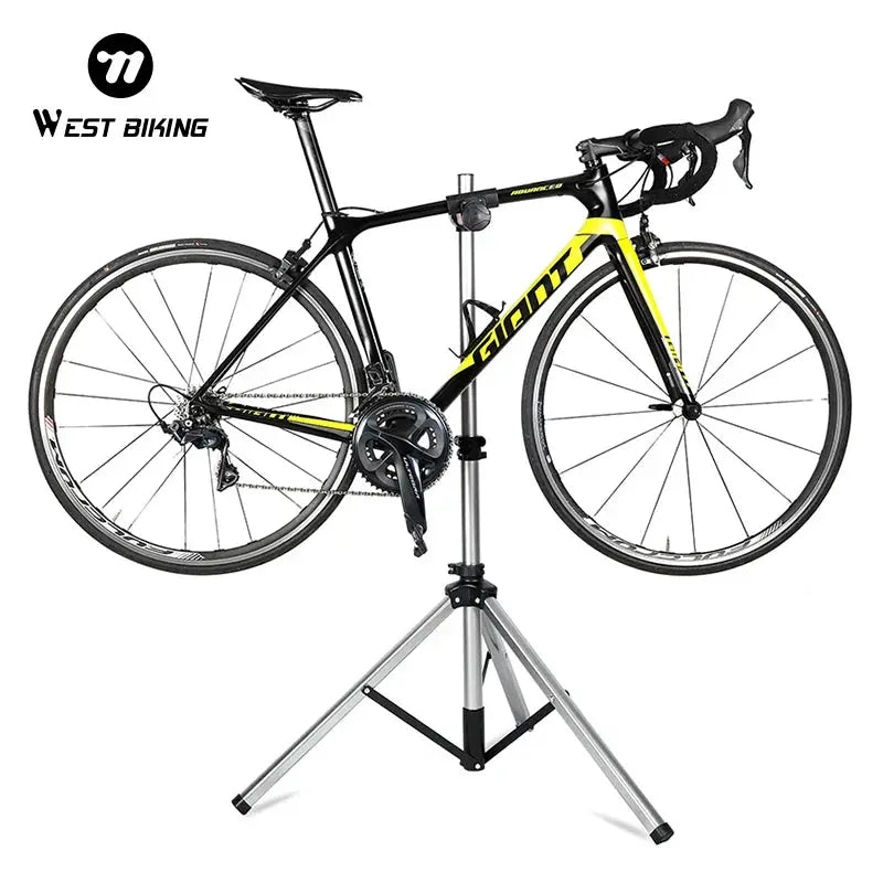 WEST BIKING Bike Repair Stand Adjustable Foldable Aluminum Alloy MTB Road Bicycle Maintenance Holder Stable Bike Rack With Tray from PriceLows™