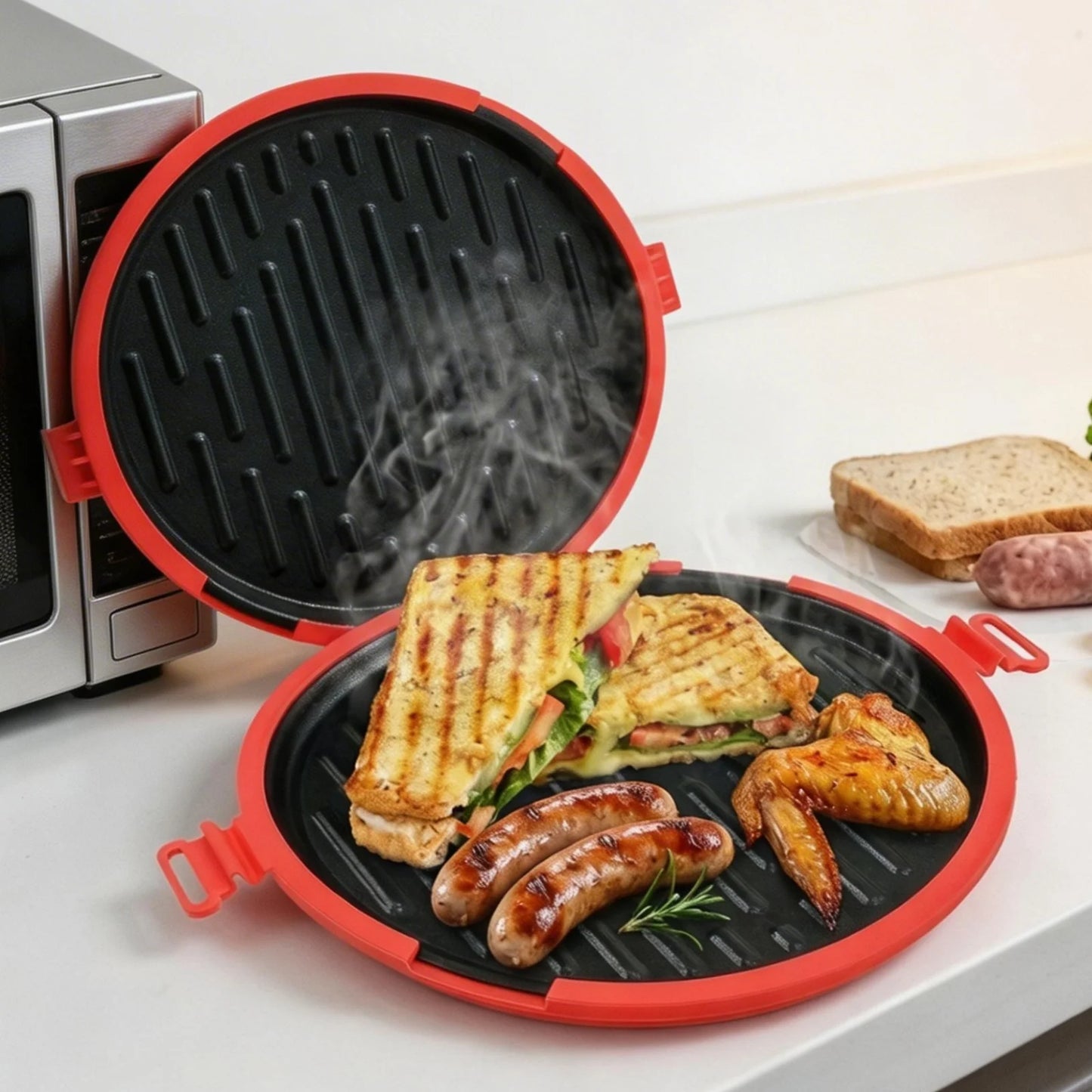 Microwave Sandwich Maker | Silicone Sleeve | Bacon Cooker | One Size