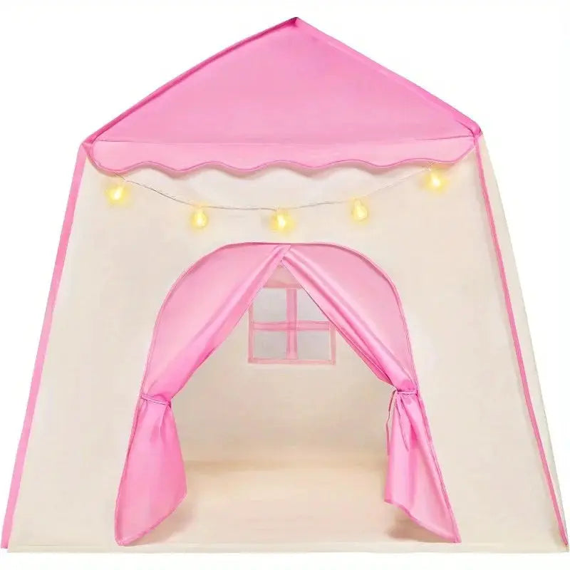 JOYFY Pink Princess Tent for Girls with LED Star Lights Large Playhouse Kids Castle Play Tent for Children Indoor Outdoor Games from PriceLows™