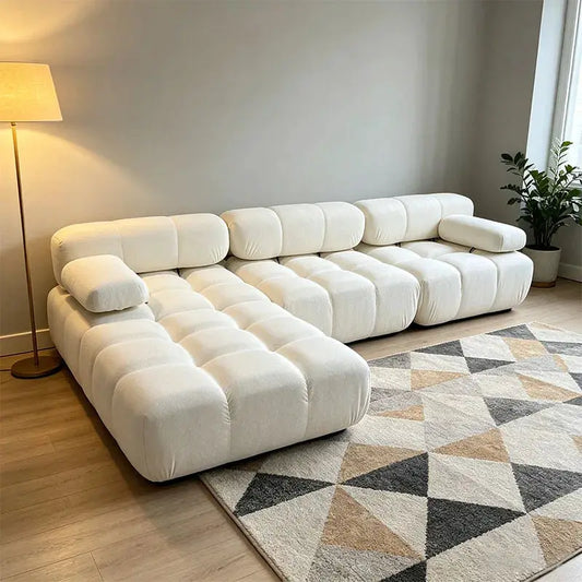 Nordic Design White Sofa Compressed Living Room Sofas Sectional Sofa Furniture Modular Upholstered Lounge With Sofas Armrest from PriceLows™