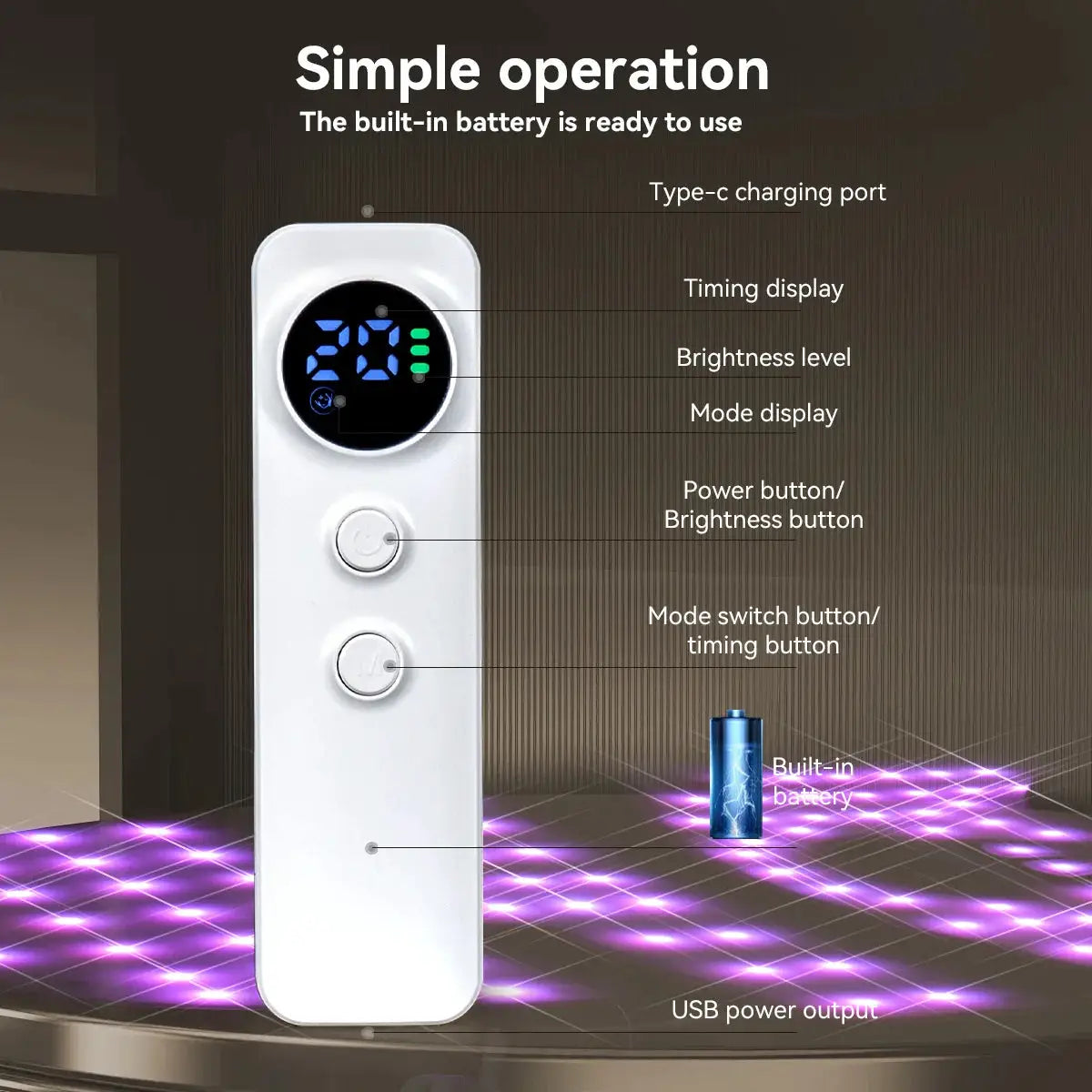 Hello Face Portable Red Infrared Blue LED Light Therapy Face Mask Acne Treatment, Skin Rejuvenation, Home Use for All Skin Types from PriceLows™