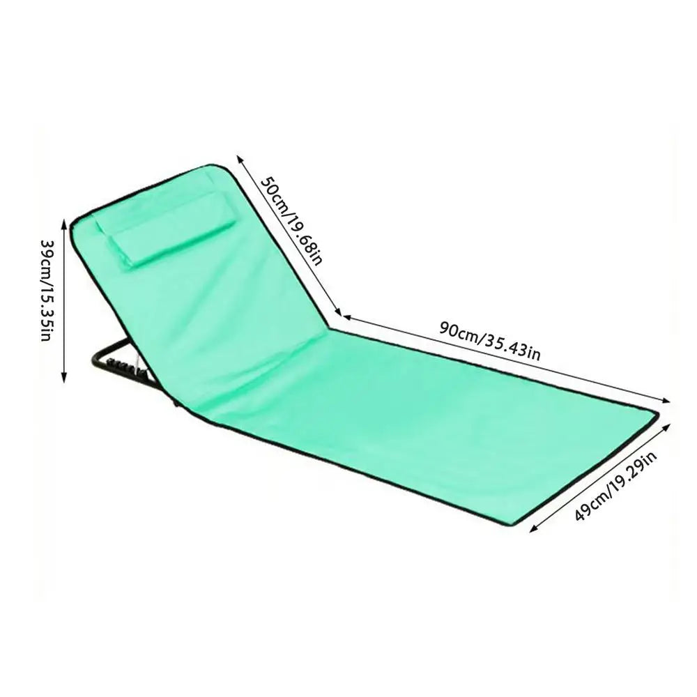 Folding Lounge Chair | 5-Position Back | Portable Beach Chair | One Size
