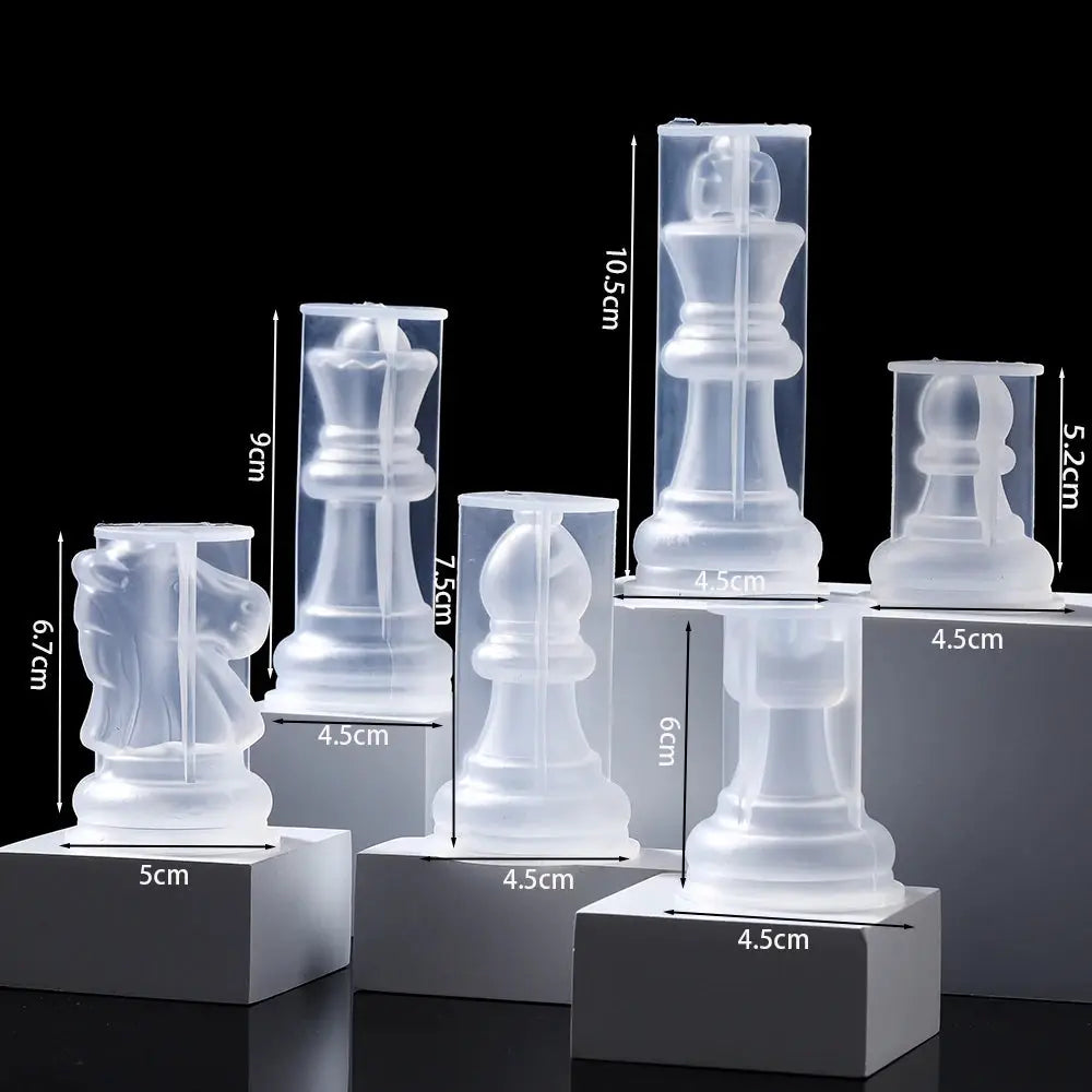 Silicone Resin Mold | 3D Chess & Checker Board | Jewelry & Craft Casting