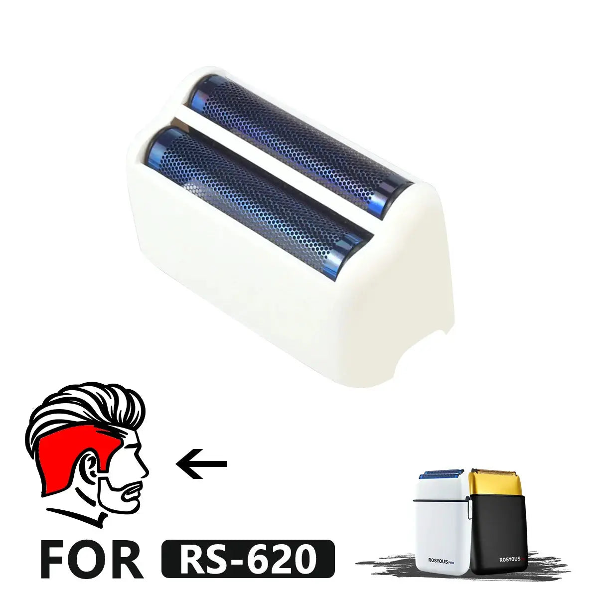ROSYOUS for RS-620 Original Replacement Double Foiled Net Cover Blade Electric Shaver Repair Accessories from PriceLows™