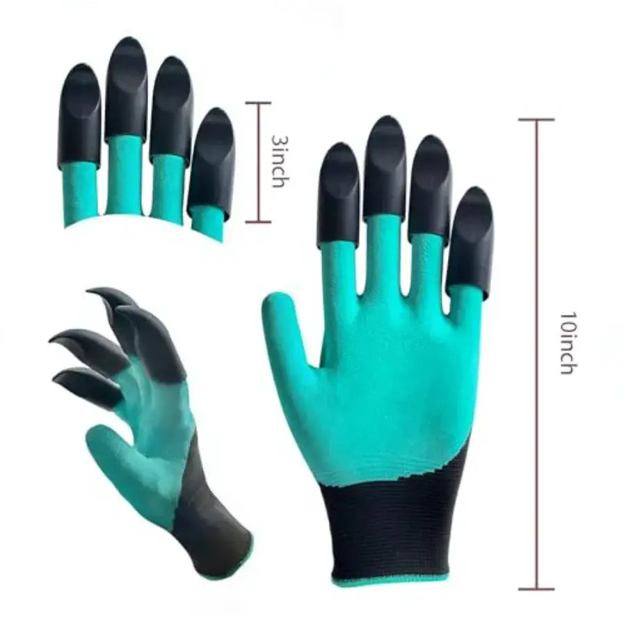 Gardening Gloves with Claw, Planting Waterproof Gardening Gloves for Digging in The Garden, Synthetic Leather, Black, Reinforce from PriceLows™