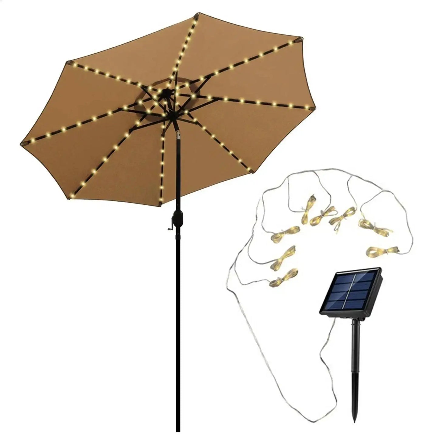 Solar Umbrella Light | 8 Brightness Modes | Waterproof | Outdoor