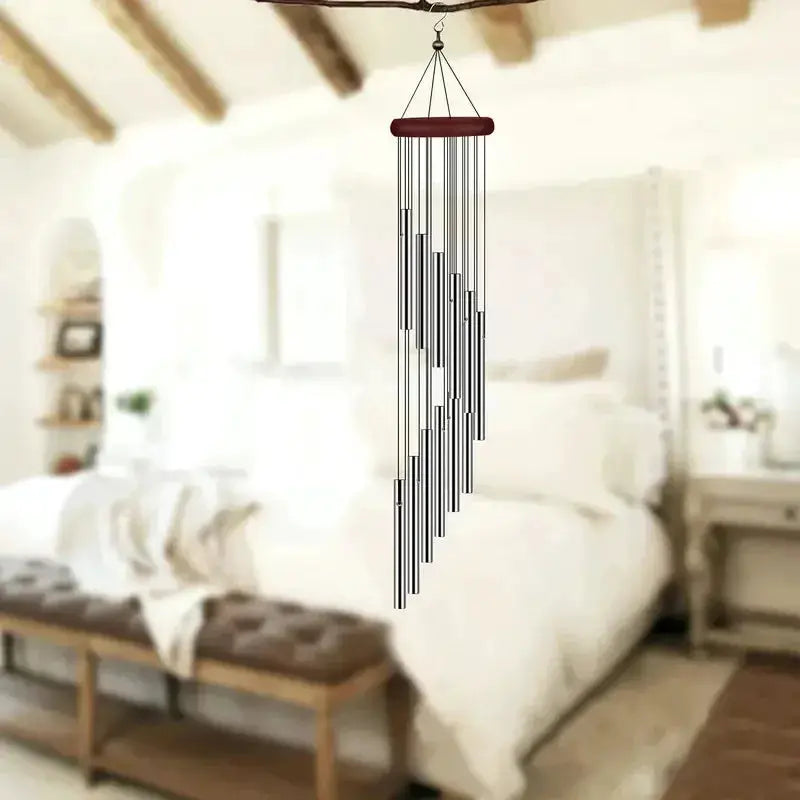 Metal Aluminium Tube Wind Chimes with Hooks, Outdoor Garden Decoration Home Wedding Party Memorial Decoration Favours from PriceLows™