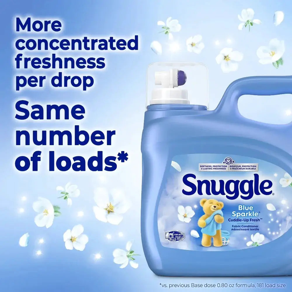 Liquid Fabric Softener | 123.1 Oz | 181 Loads | Blue Sparkle