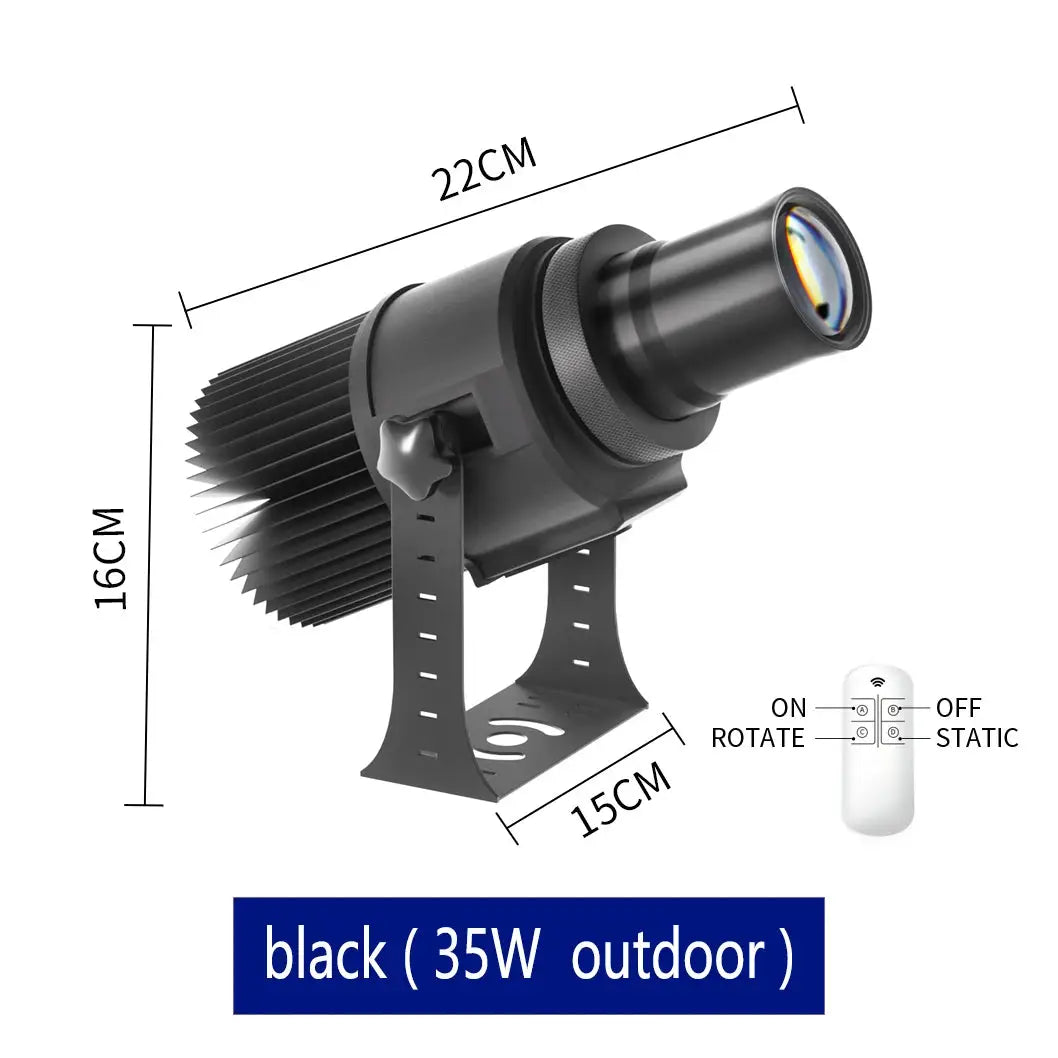 LED Gobo Projector | HD Custom Logo | IP67 Waterproof | Aluminum Housing