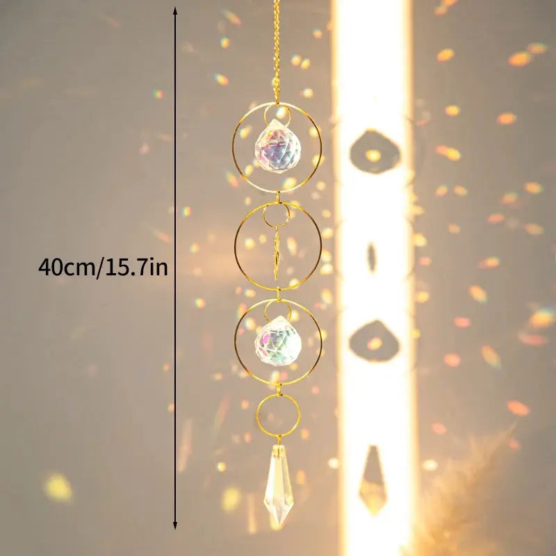 Crystal Suncatcher Moon Star Rainbow Sun Catcher Wind Chime Pendant Sun Catcher Pendants Outdoor Garden Yard Hanging Decor from PriceLows™