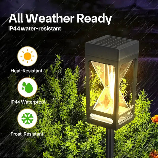 6PC Solar Garden Lights Outdoor Dusk to Dawn Sensor IP44 Waterproof Solar Pathway Lights Auto On/Off Solar Landscape Stake Light from PriceLows™