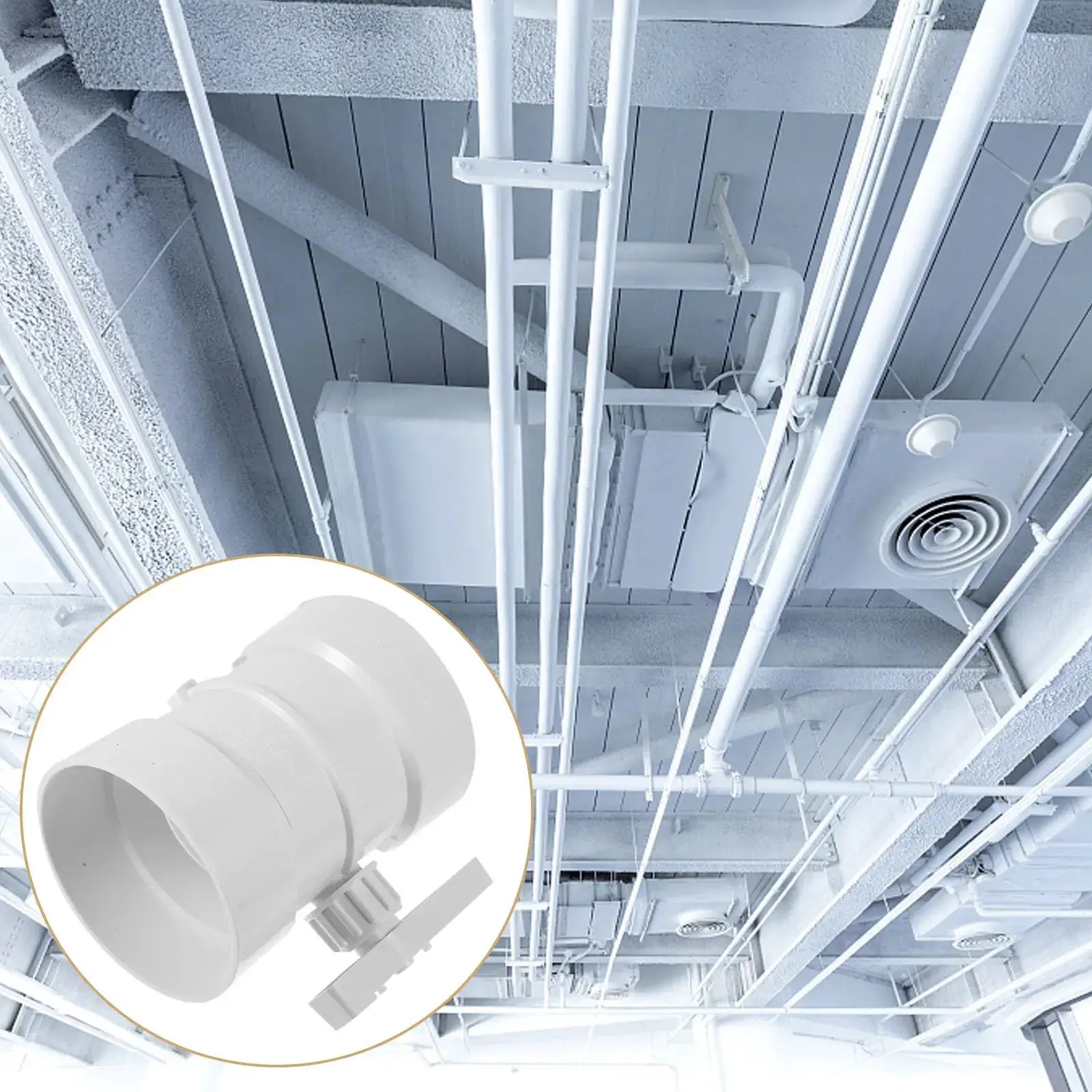 PP Plastic Control Valve Manual Air Duct Damper Low Noise Flexible Operation Ventilation Tube Valve for Hvac Systems from PriceLows™