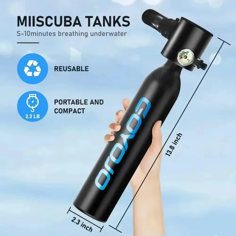 Mini Scuba Tank Kit | 2X 0.5L Tanks | 3000 PSI | With Pump