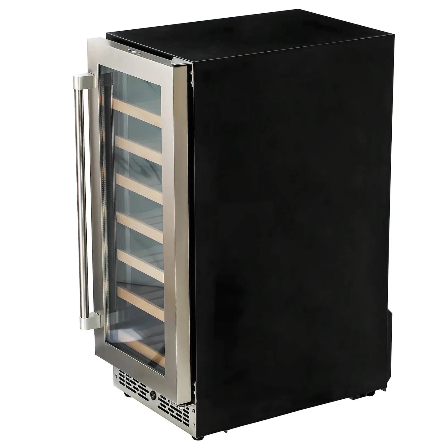 Beverage Fridge with Glass Door: 33 Bottle Wine Cooler Refrigerator - Small Wine Fridge for Bar Home & Party, 96L from PriceLows™