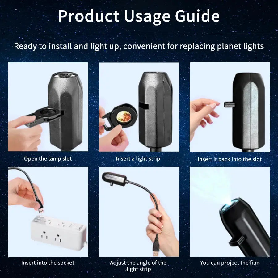 USB Planetary Projector | 5V Direct Connect | LED Bulb | Holiday Decor