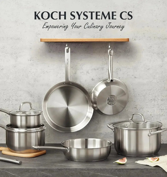 KOCH SYSTEME CS 10 Piece Stainless Steel Pots and Pans Set, Kitchen Cookware Sets, Induction Ready, Oven Safe to 450°F from PriceLows™