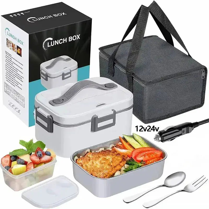 1.8L Food Heater 3 in1 Portable Leakproof Heated Lunch Box 75W Electric Lunch Box for Car Truck Office with Insulated Carry Bag from PriceLows™